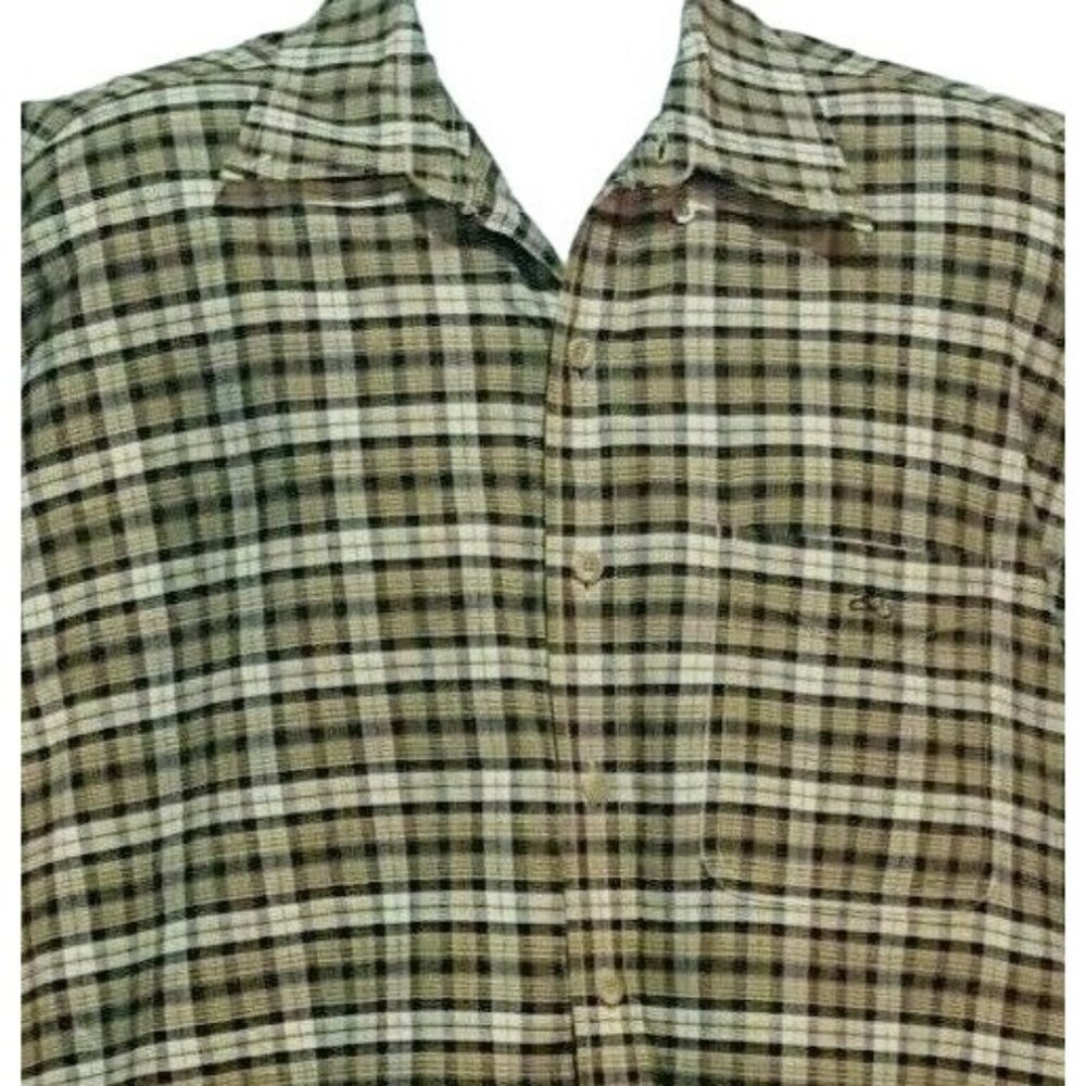 Resistol Mens Shirt Button Up Large Long Sleeve Plaid Cotton Rodeo Cowboy‎
